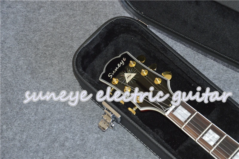 Suneye Block перламутровый инкрустированный электрогитара Rosewood Fretboard Guitarra Electrica доступен вариант для левшей с гитарным чехлом