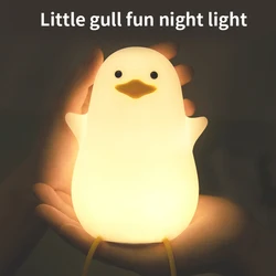 Lampe LED avec support en forme de canard, design nordique mignon, veilleuse en Silicone, douce, capteur tactile, pour la maison, pour bébé et enfant 