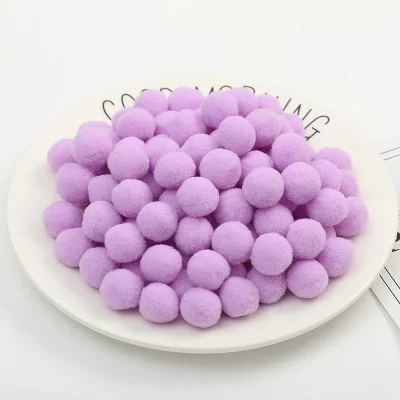 Colorful Fluffy Plush Craft Pom Poms for DIY Home Decoration and Kids' Toys