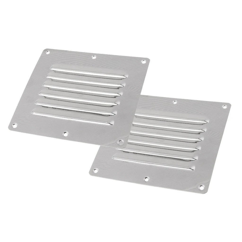 2pcs Marine Boat Stainless Steel Air Vent Louver Grill Cover Ventilation