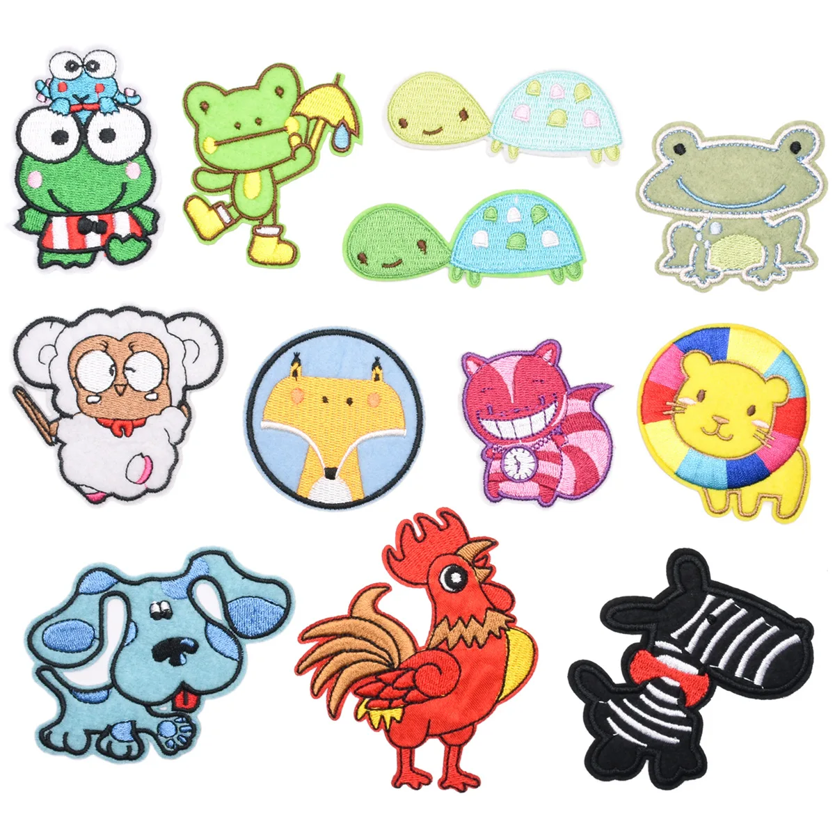 Cute dog tiger frog Cartoon Cloth iron on Patches Embroidery Badge Multiple badge | Дом и сад