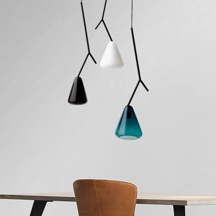 

Modern Tree Branch Glass Chandelier Lights Minimalist Hanging Lamp for Bedroom Restaurant Bar Light Fixtures Art Decor Hanglamp