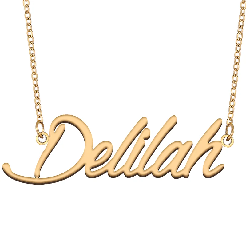 

Necklace with Name Delilah for His Her Family Member Best Friend Birthday Gifts on Christmas Mother Day Valentine's Day