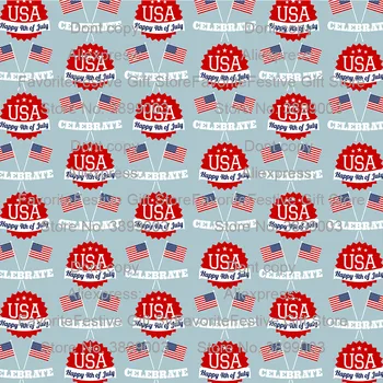 

4th of july stars flag USA Independence Day red blue white Quilting Fabric Sewing Bed Sheet Dress making diy dress kid set