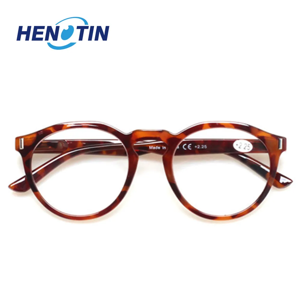 Blue Light Blocking Reading Glasses Spring Hinge Fashion Color Printing Round Frame Men and Women Reader 0.5 1.75 2.0 3.0 4.0 5