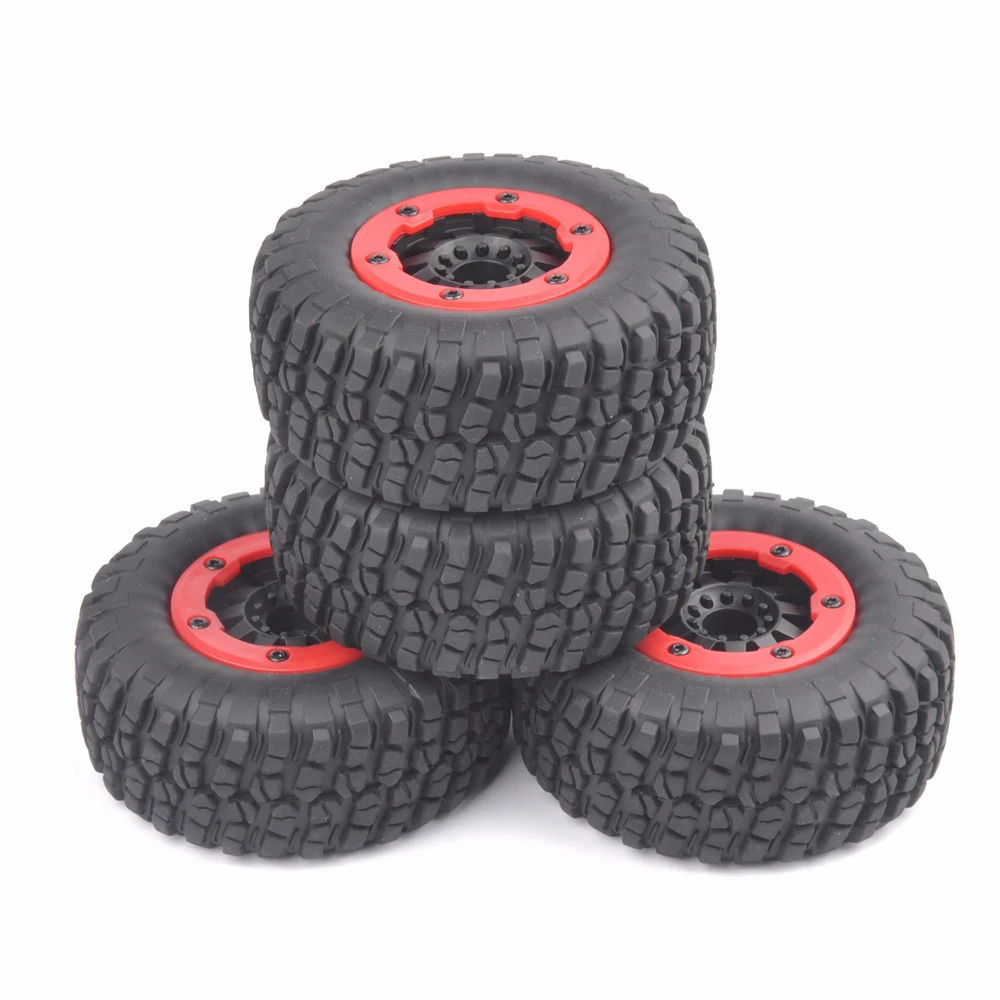 

4Pcs/set RC parts 12mm Hex bead-lock short course ruber tire tyre rims fit for HPI HSP RC 1:10 slash accessories in stock