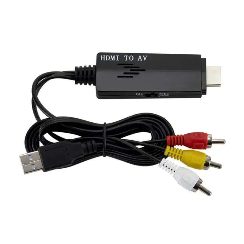 1080P HDTV HDMI в AV RCA Конверсионный кабель папа 3RCA аудио видео композитный женский