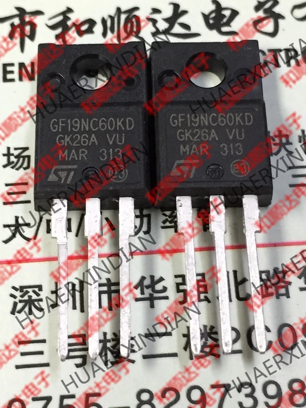 20 шт./лот STGF19NC60KD TO-220F с изолированным затвором(IGBT) 600V 19A