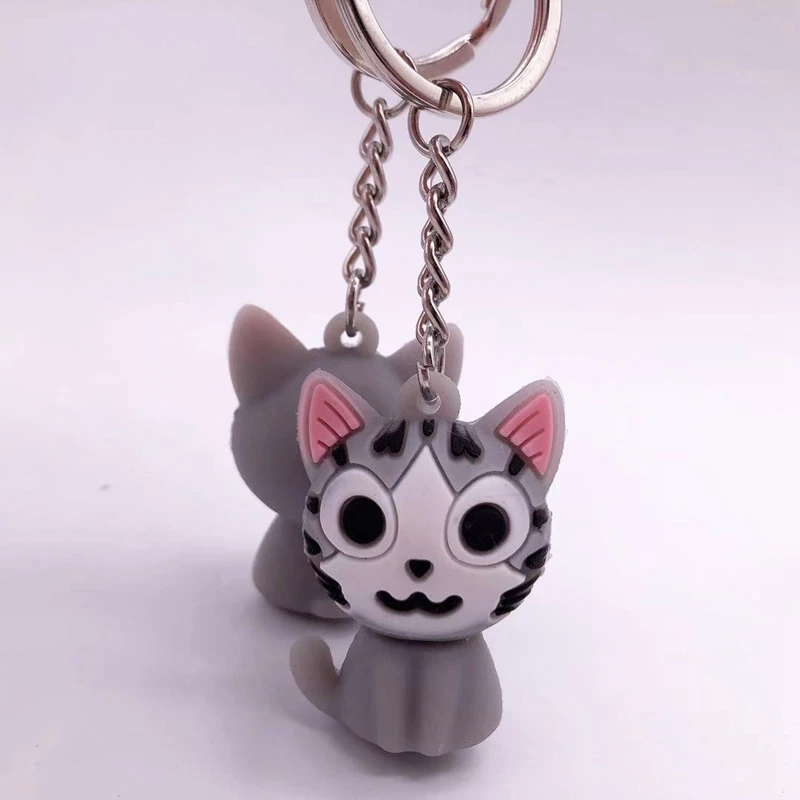 5 шт./компл. 2 7*4 см 3D мягкий силиконовый мультяшный персонаж брелок с кошечкой
