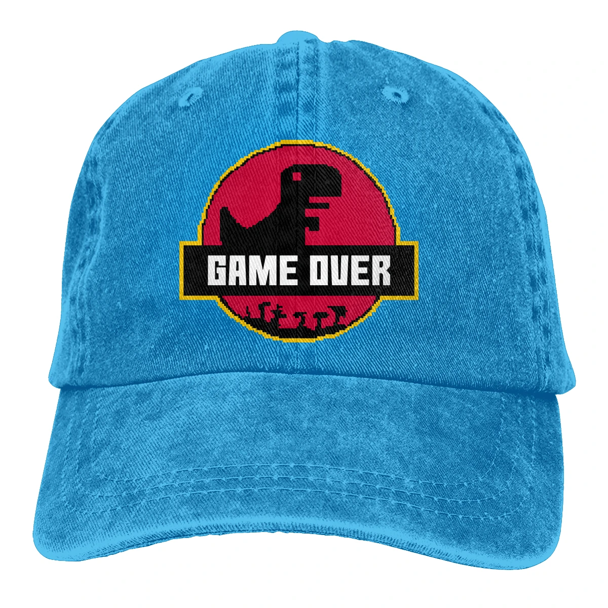 Игра над Ретро Casquette черный унисекс Мужские Женские джинсовые бейсболка с ремешком кепки Регулируемый Гольф папа шляпа