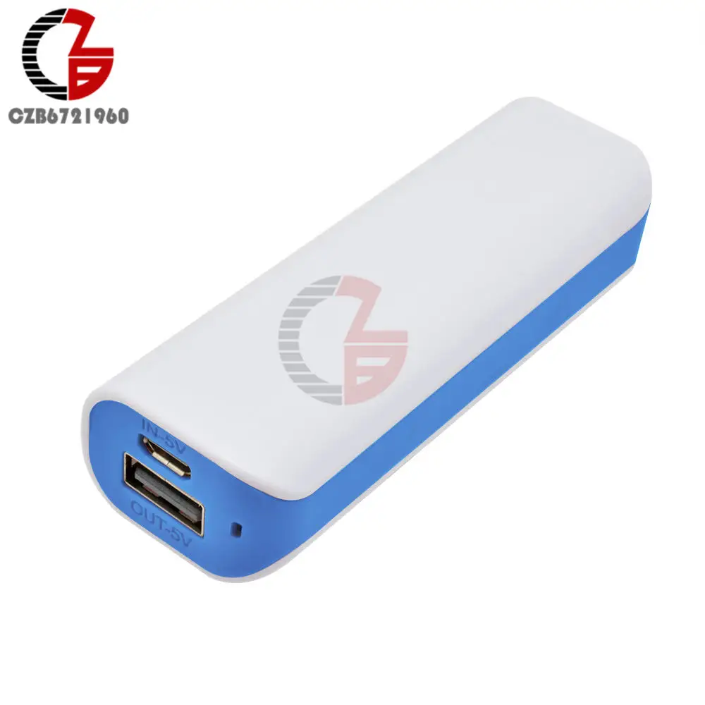 Blue 18650 USB Мощность банк Батарея Зарядное устройство чехол сделай сам, коробка для iPhone samsung Xiaomi Smart Phone MP3 Электронный LED мобильная зарядка 5В 1A - Цвет: Blue