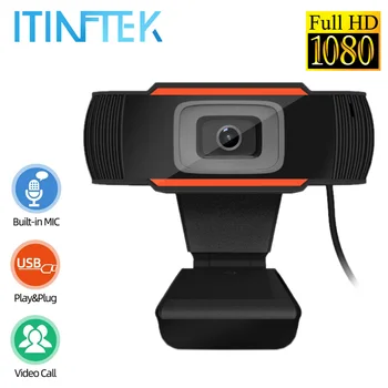 

HD 1080P 5MP Auto Focus USB Webcam with Microphone Mic PC Computer Laptop WebCamera Web Camera for Live Video Recorder Work