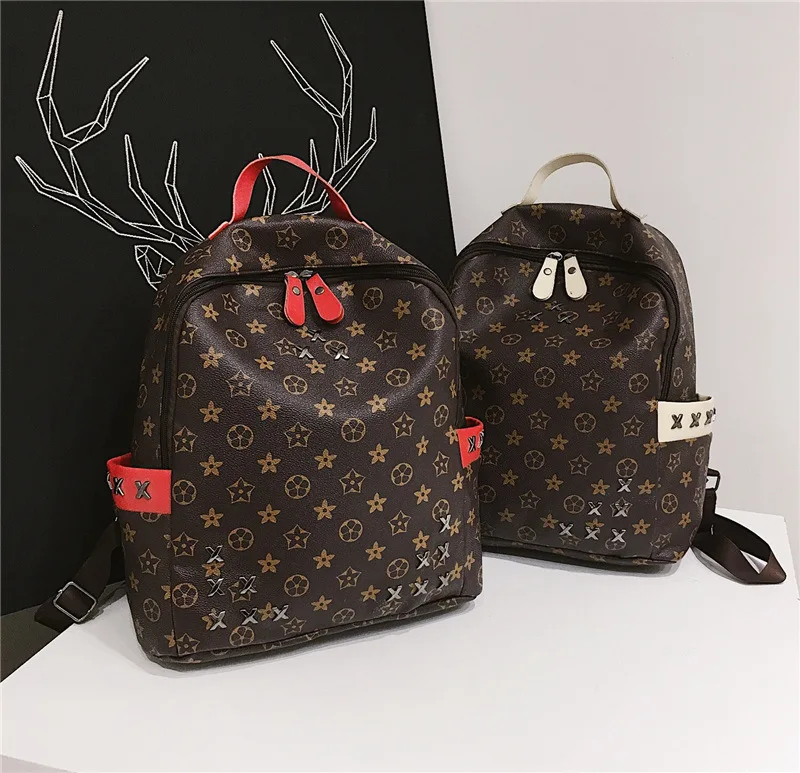 

2019 New Style Korean-style Backpack Women's Printed Casual Versatile Backpack College Style Fashion School Bag Travel
