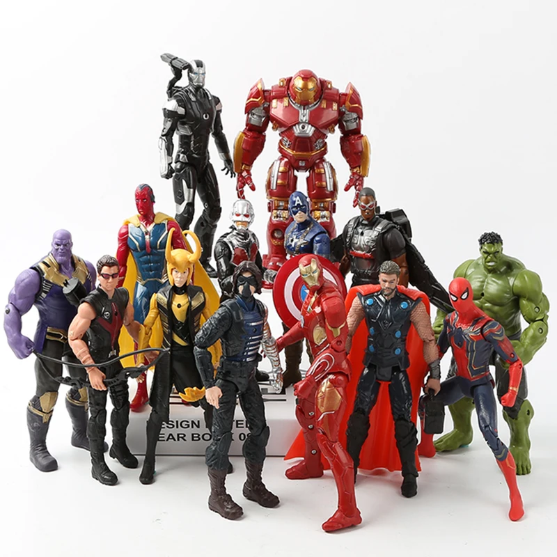 Новые мстители Бесконечность войны Marvel супер герой фигурки Железный человек паук Капитан Америка Халк фигурка танос набор коллекционная игрушка G