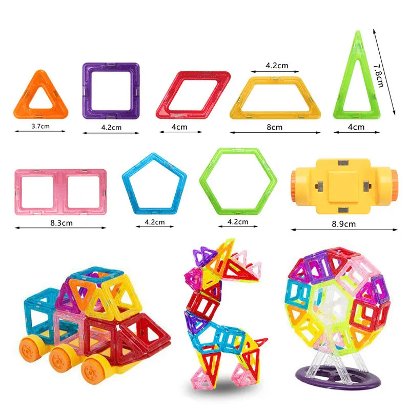 Magnetic Building Blocks Magnetic Assembly Toy Magnetic Alphabet Toys Mylitdear 1pc Mini Magnetic Blocks Magnetic Designer constructor Set Model & Building Toy Magnets Educational Toys Children