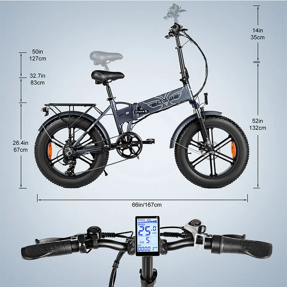 EU STOCK] ENGWE EP 2 Electric bike 48V 12.5A 20*4.0 Fat Tire electric  Bicycle Aluminum 500W Powerful Mountain Waterproof ebike|Electric Bicycle|  - AliExpress