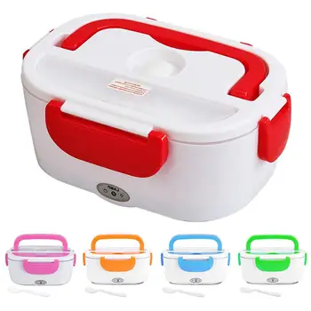 

Hot Sales 2 in 1 Car & Home Electric Heated Lunch Box Portable 110-220V Bento Boxes Food Heater Rice Container US Plug/EU Plug
