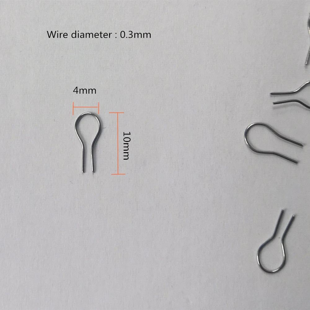 100pcs/set High Temperature Resistance Tungsten Wire Hanging Firing Hook Jump Rings Pottery Ornament Hanger U Shape Hooks