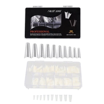 

1 Box 500Pcs Full Cover False Nails Fake Tips DIY Beauty Tool False Acrylic Artificial Nail Art