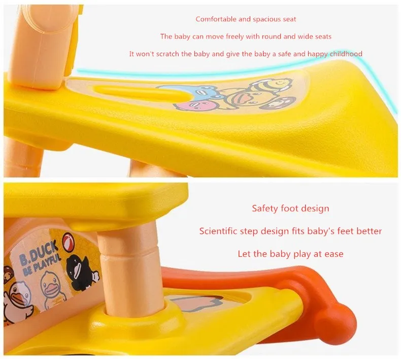 Счастливый B. утка детская лошадка-качалка многофункциональное музыкальное кресло для детей портативное детское троянское обеденное
