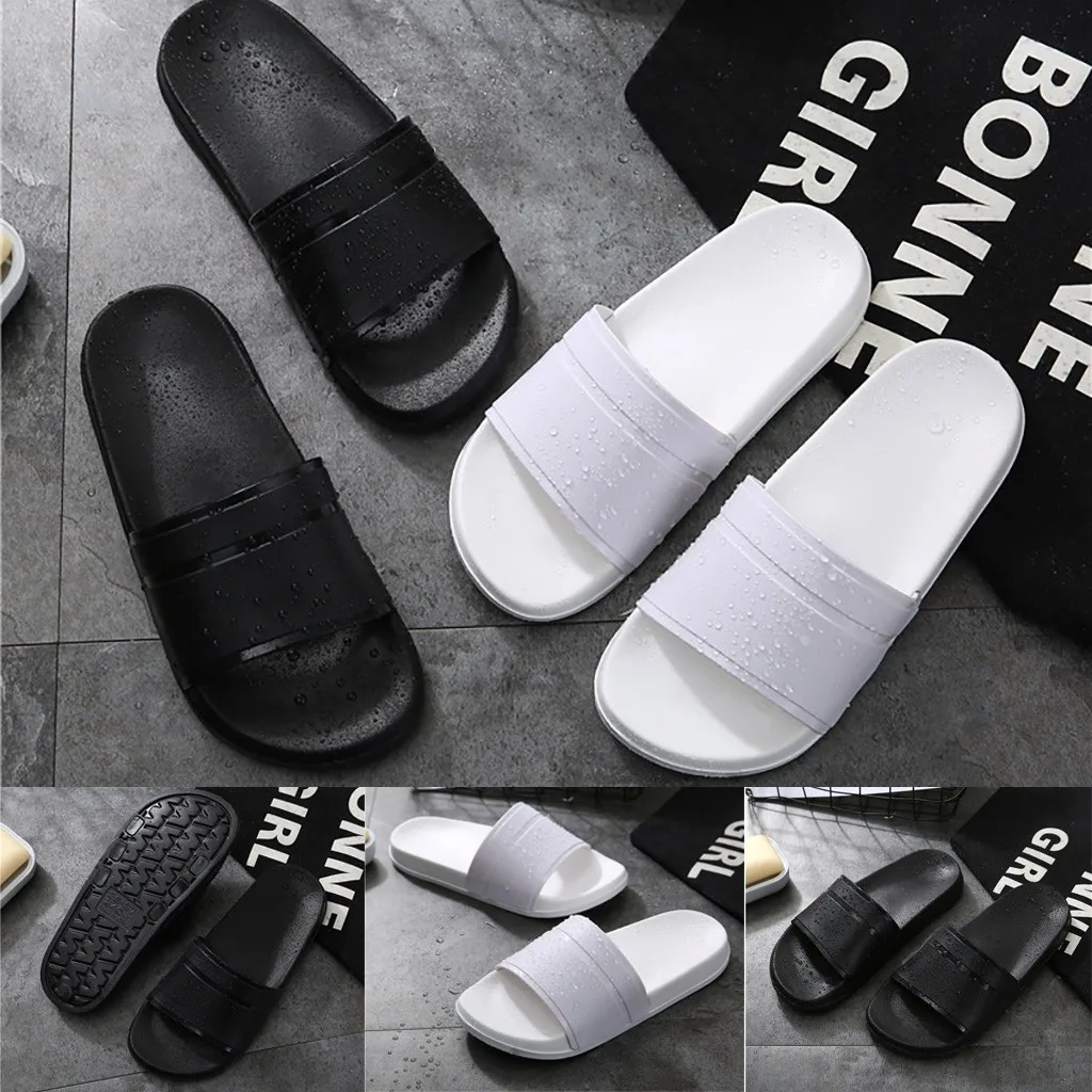 

Unisex Slippers Ladies Fashion Summer Shoes Women Casual Slip On Beach Flip Flops Slides Non-slip Bathroom Indoor Shoes