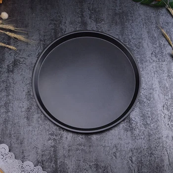 

Round Thickened Pizza Tray Non-Stick Carbon Steel Baking Pan Home Kitchen Oven Cooking Tool 2pcs