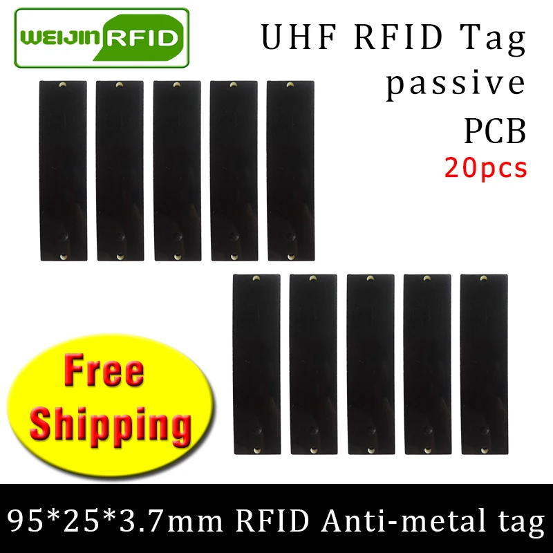 UHF RFID Метка 915 м 868 EPC 20 шт. Бесплатная доставка управление фиксированными активами