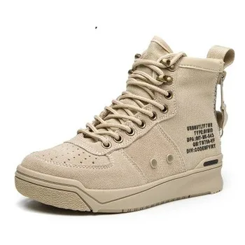 

2020 Autumn new high-cut Sneakers female Korean version of the round head side zipper wild women's shoes sports wind AA-101