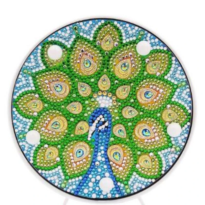 5D Diy Diamond Painting New LED Light Animal Peacock Embroidery Mosaic Bedroom Night Study Decoration | Дом и сад