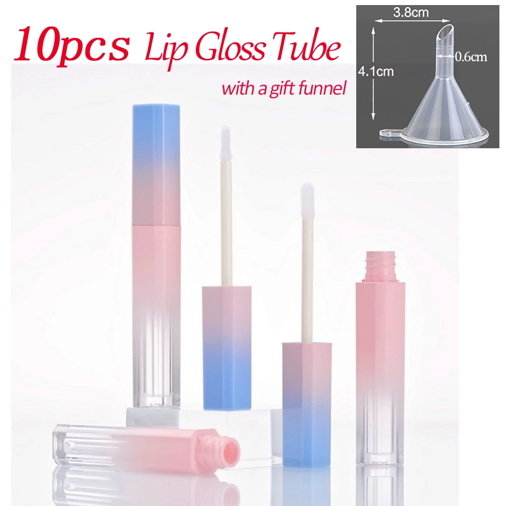 

10/20pcs Gradient Pink Empty Lip Gloss Tubes 3.5ML Refillable Bottles Lip Balm Containers Lipgloss Packaging Cosmetic Container