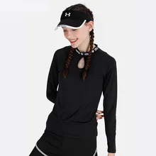 Женская футболка для йоги и фитнеса, футболки с длинными рукавами, дышащая спортивная одежда, быстросохнущая рубашка Для Бега Спортзала, Спортивная рубашка, куртка, футболка