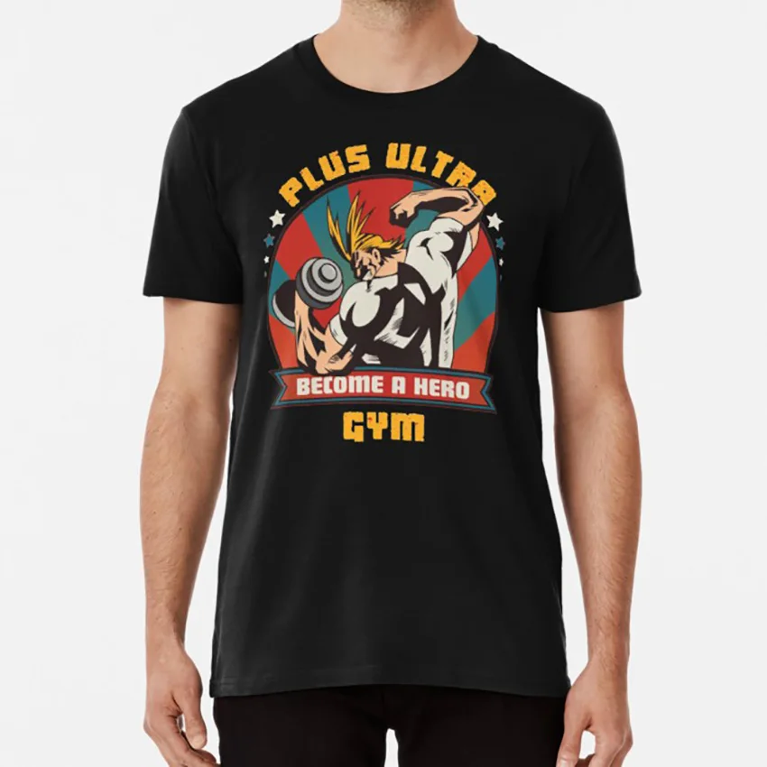 Hero Academy Plus Ultra Gym Футболка all might boku no hero bnha mha plus ultra oru maito Аниме Манга отрицательное
