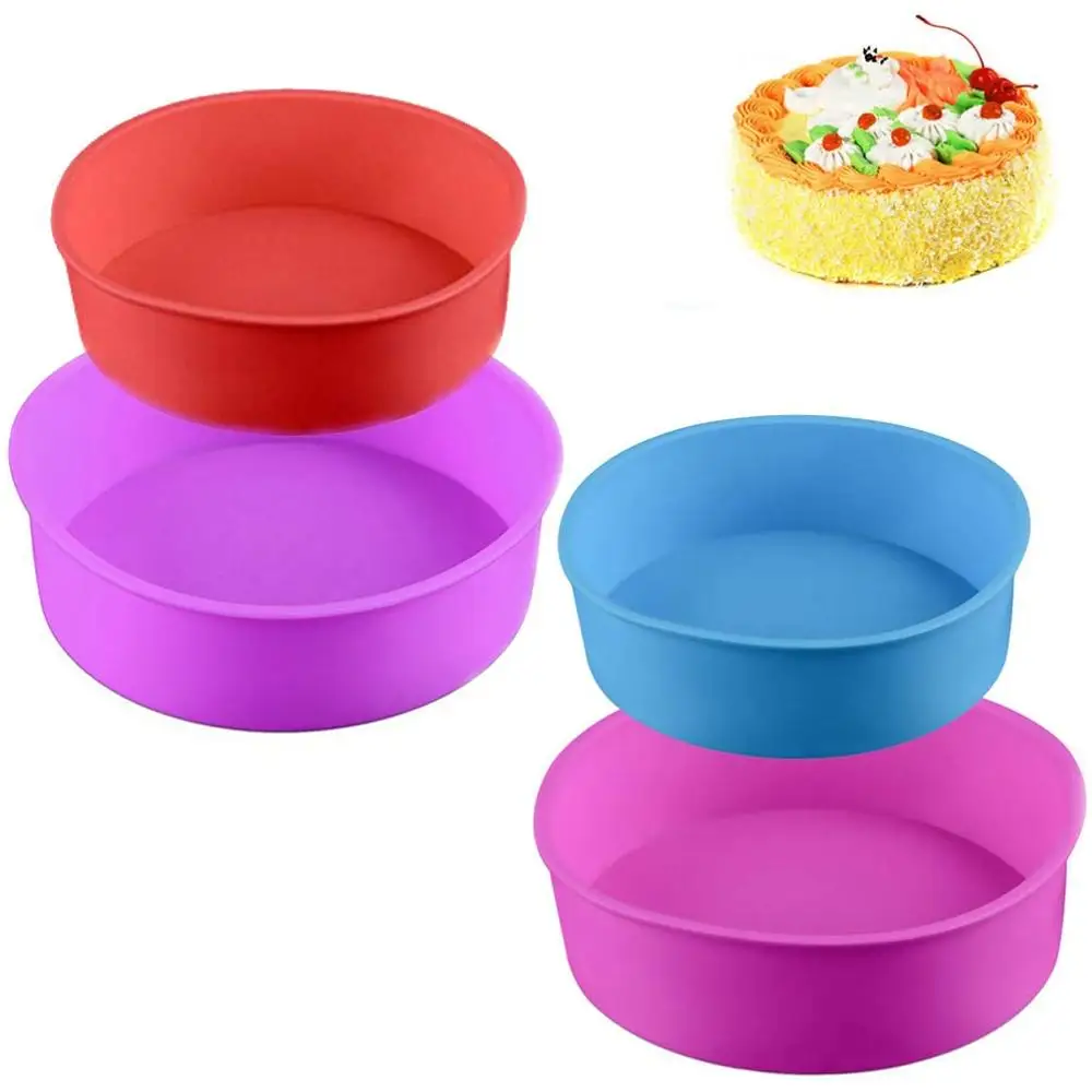 

10/17/20CM Silicone Cake Mold Round Chocolate Molds Baking Dishes Pastry Bakeware Desserts Mousse Moulds Baking Pan Tools