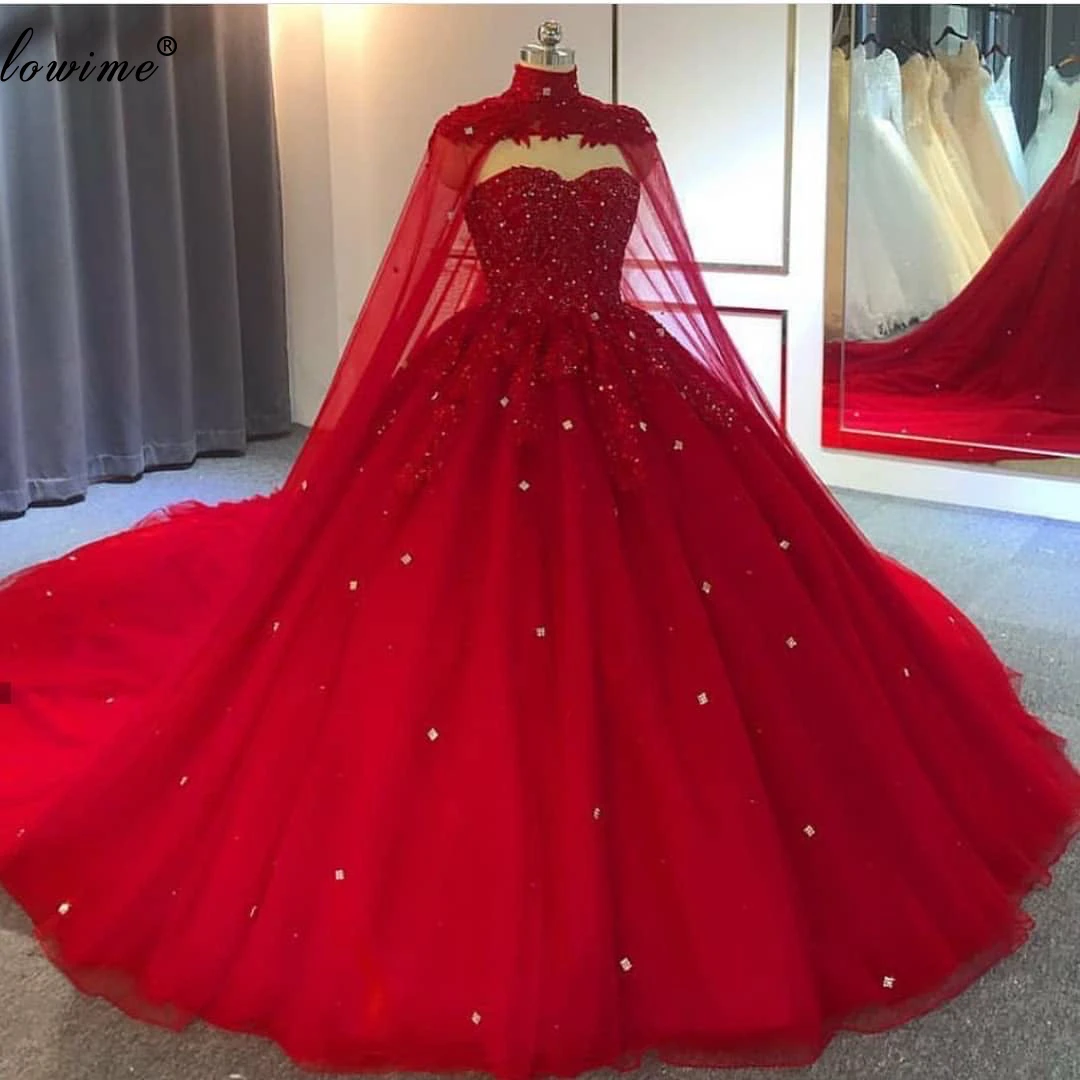 Dubai Muslim Red Wedding Dresses 2020 A ...