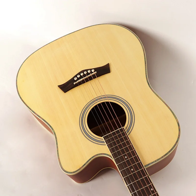guitar only 41 дюймов в народном стиле Акустическая гитара из розового дерева с гитарного кофра строка - Цвет: guitar only