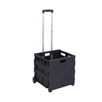 

[US-W]2 Wheels Rolling Utility Cart, Heavy Duty Light Weight 80LB Load Capacity Collapsible Handcart