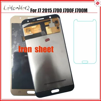 

Iron sheet LCD For Samsung Galaxy J7 2015 J700 J700M Display Touch Screen Digitizer Assembly For samsung J700 J700F