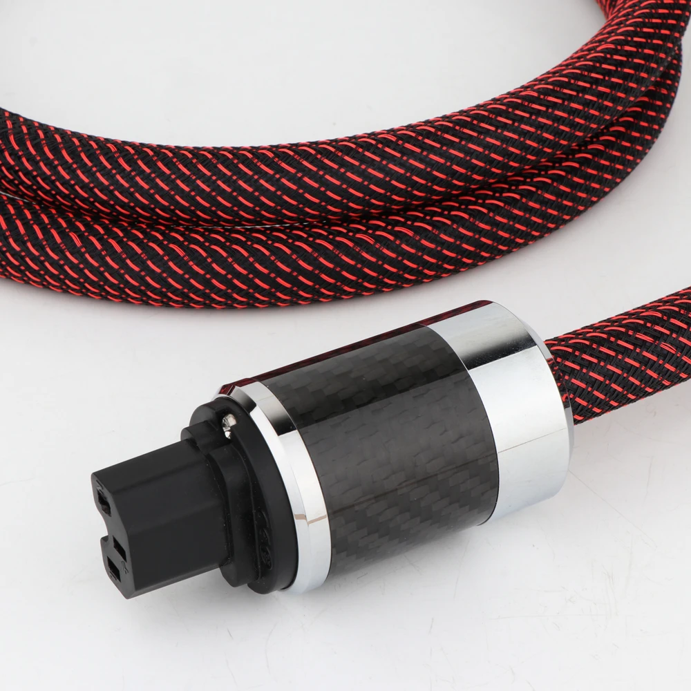 Hi-End-Stromkabel aus reinem Kupfer mit EU-/US-/UK-Versionsstecker, 12 AWG Stromkern für HiFi-Audiogeräte, Stromverstärker – Detail 11