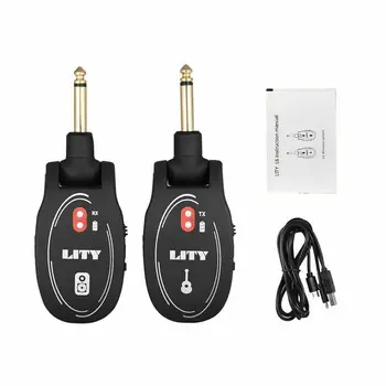 

2.4G Wireless Audio System Transmitter Receiver Kits for Electric Guitar Bass 50M Range Rechargeable Electric Bass