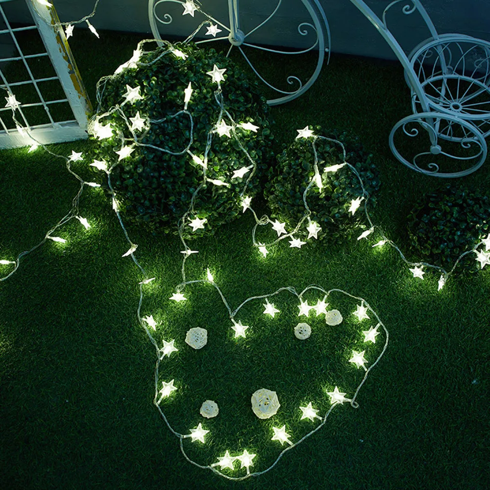 Fairy String Fairy String Light Romantic Super Bright 50LED Battery Box Wedding Festival Outdoor Fairy Light Yard - Испускаемый цвет: Warm White