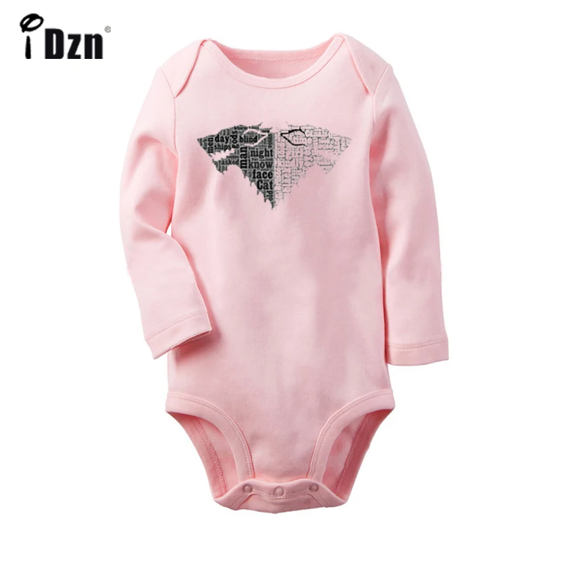 JcBaby348PC Костюм «Игра престолов», «Дом Старков», «Игра престолов», «Зима», подходит для новорожденных, боди для малышей, комбинезон с длинными рукавами, хлопковая одежда - Цвет: JcBaby348PC