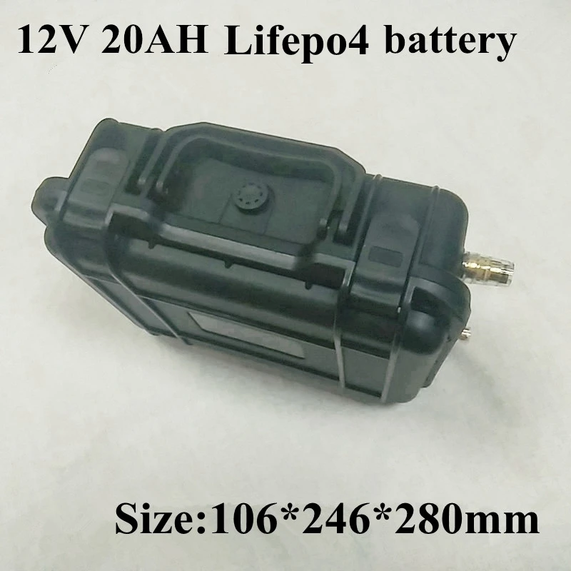 

High Quality 12V 20Ah LiFepo4 Lithium Battery Pack with BMS for Integrated Light Solar Fishing Boat Storage Golf Cart+3A Charger
