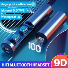 Wireless bluetooth 5 0 Earphone TWS HIFI Mini In ear Sports Running Headset with Microphone Charging Case Support iOS Android