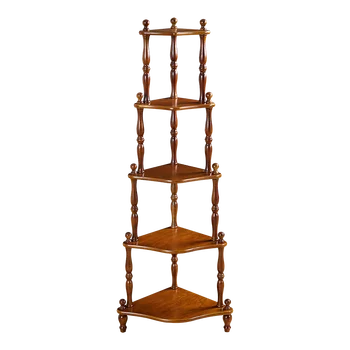 

Bedroom corner frame floor bookcase living room corner frame shelf flower rack trapezoidal simple solid wood storage rack