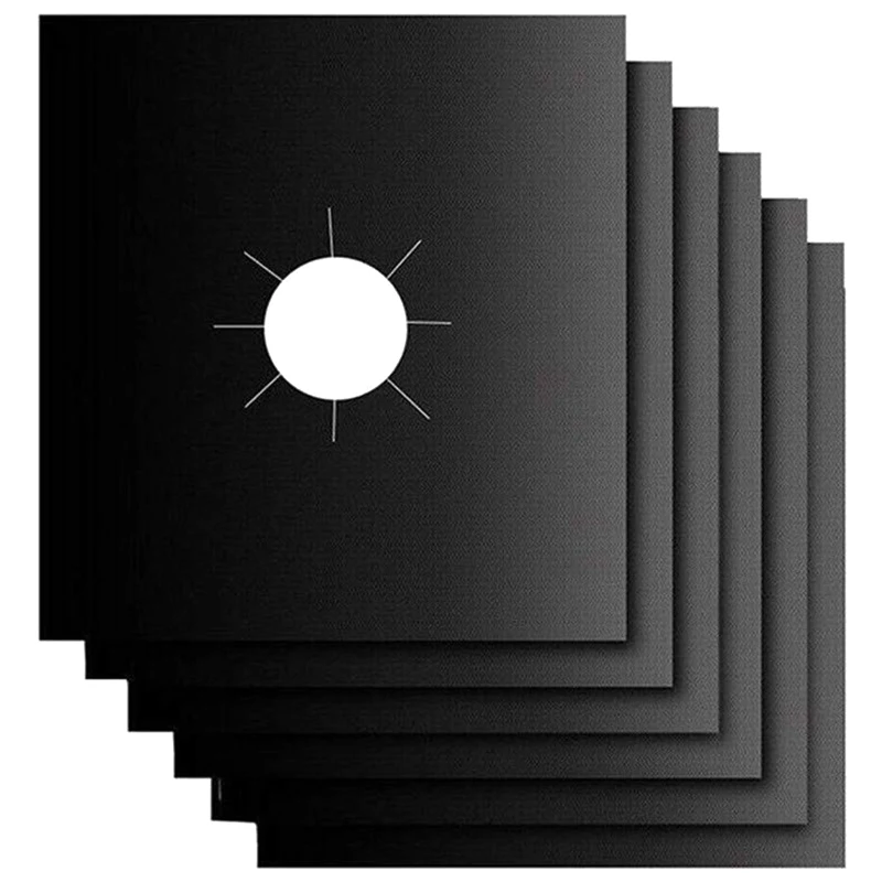 

Gas Stove Burner Liners - 0.3 mm Thick Heavy Duty PTFE Material, Non-Stick, Reversible and Reusable Stove Top Burner Liner 10 Pa