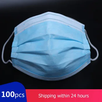 

High Quality Meltblown Cloth Mask Disposable Antibacterial Respirator 3-Layer Nonwoven Face Mask Filter Dustproof Face Masks