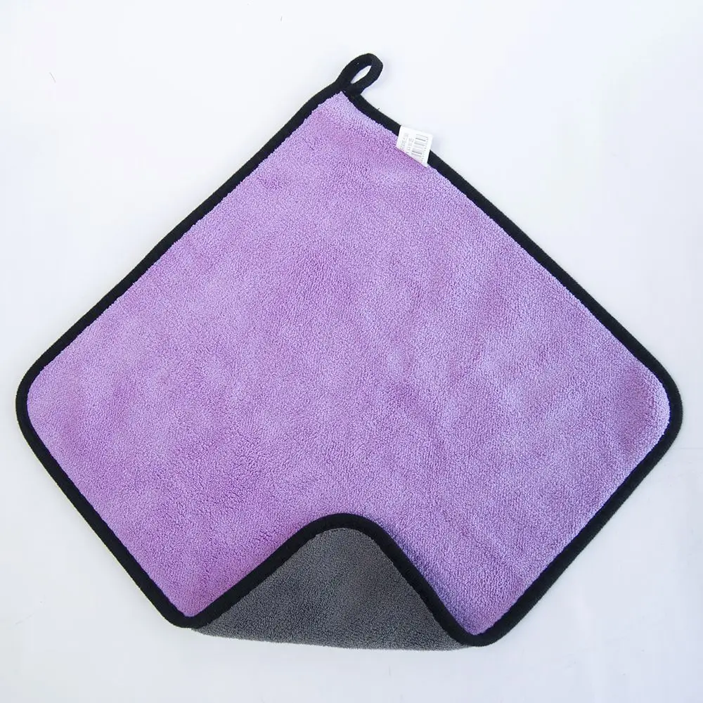 1 шт. 350GSM Автомойка Премиум микрофибра автохимия супер абсорбирующее Полотенце ультра мягкое безкройное полотенце для мытья и сушки автомобиля - Цвет: 30X30CM purple
