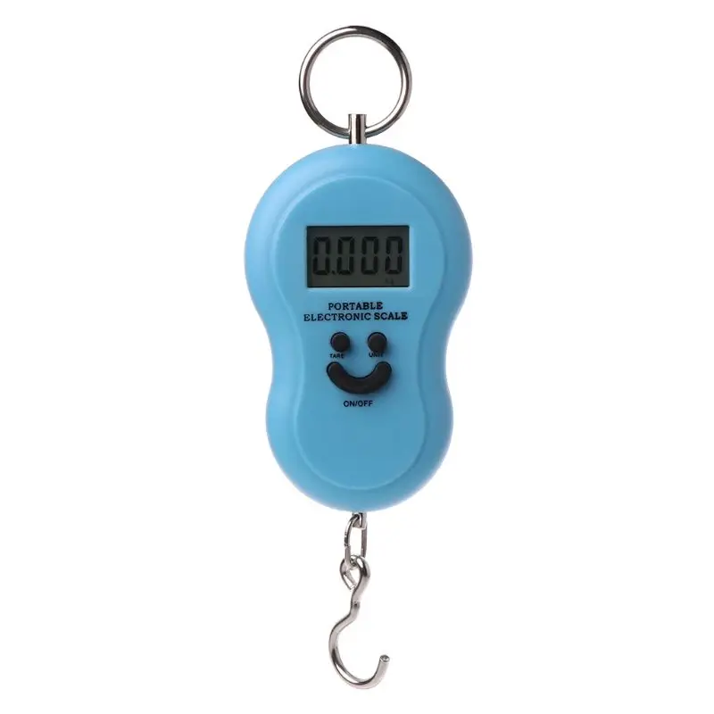 

50kg/10g Mini Digital Scale for Fishing Luggage Travel Weighting Steelyard Hanging Electronic Hook Scale Kitchen Weight Tool