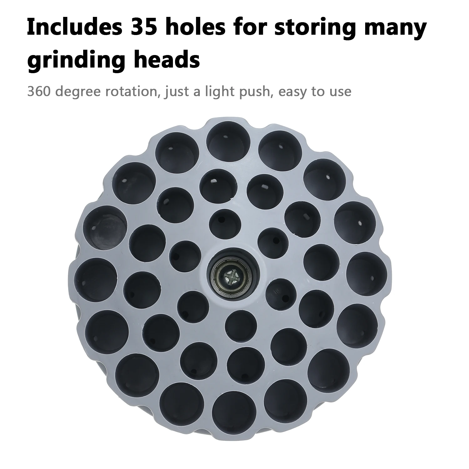 35 отверстий 360 градусов коробка для хранения Шлифовальная головка роторная Гравировка инструмент Органайзер электрические сверла для ногтей коробка для хранения инструмент для дизайна ногтей
