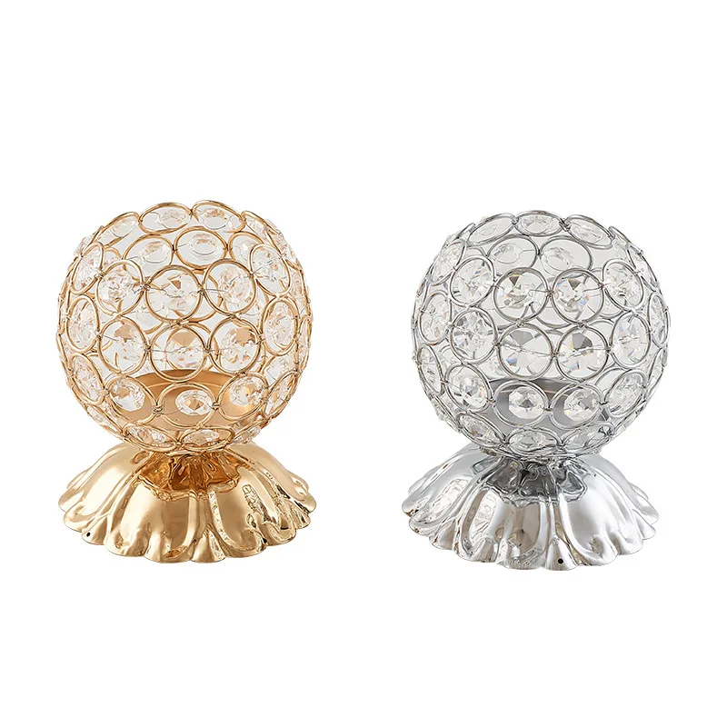 Wedding Crystal Candlestick Decoration Bride Room Electroplating Candle Cup Holder | Дом и сад